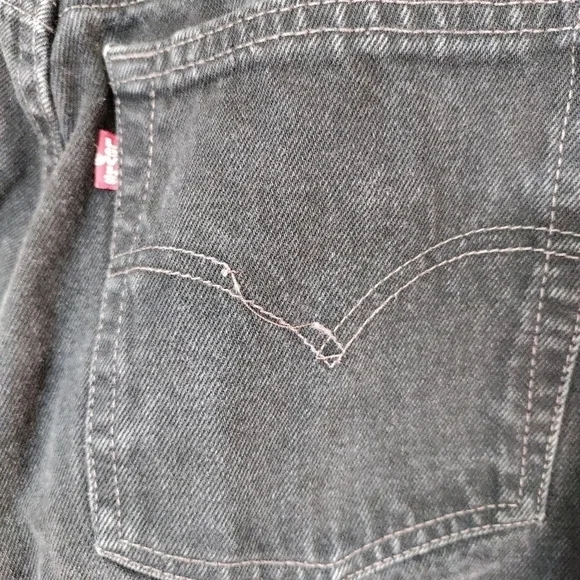 Levi's 550 Relaxed fit tapered leg black jeans woman size 12 - Picture 6 of 6